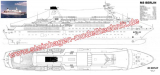 GFK Rumpf Kreuzfahrtschiff MS BERLIN 1:100