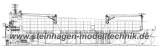 GFK Rumpf Containerschiff DELPHIN - Modellmastab 1:87   150 cm